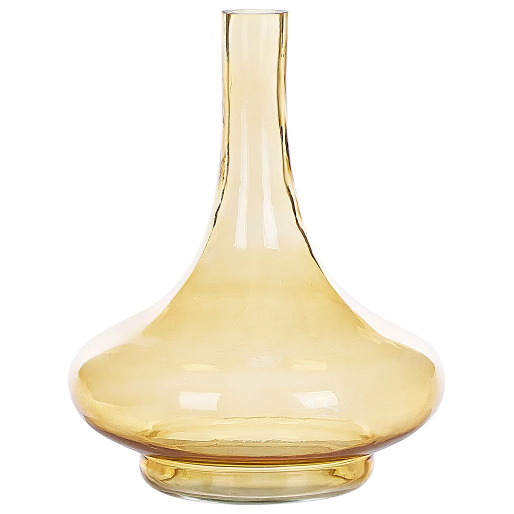 Vase en verre soufflé pour décoration intérieure - Convient aux arrangements floraux - En verre transparent - Dimensions : 30 cm de hauteur, 20 cm de diamètre