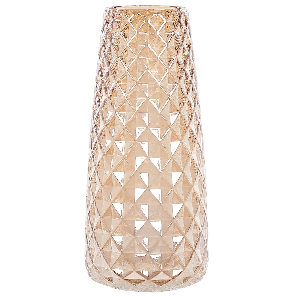 Vase décoratif en verre transparent pour arrangement floral - 10 x 10 x 25