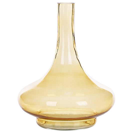 Vase en verre soufflé pour décoration intérieure - Convient aux arrangements floraux - En verre transparent - Dimensions : 30 cm de hauteur, 20 cm de diamètre